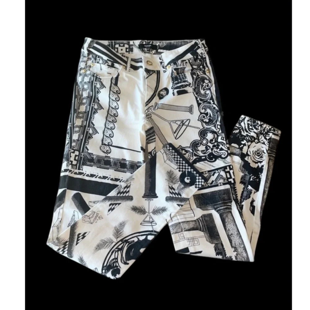 GIANNI VERSACE VERSUS  BLACK/WHITE JEANS